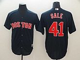 Red Sox 41 Chris Sale Navy Cool Base Jersey,baseball caps,new era cap wholesale,wholesale hats